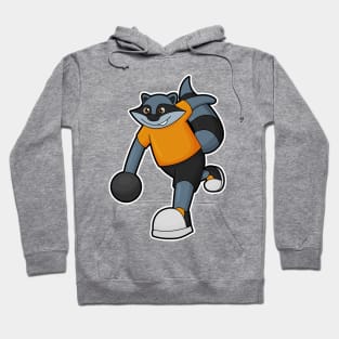 Racoon at Bowling with Bowling ball Hoodie